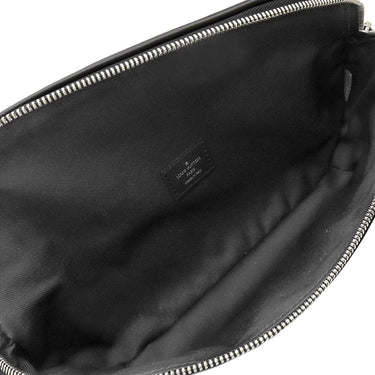 ルイヴィトン LOUIS VUITTON バムバッグ エピ×ダミエ M56610 グラフィット エピレザー ダミエグラフィットキャンバス ボディバッグ シルバー金具 黒 青 白 ライン
