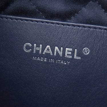 シャネル CHANEL CHANEL 22 ホーボーバッグ ミニ ブルー デニム 2WAYバッグ マットシルバー金具 デニム
