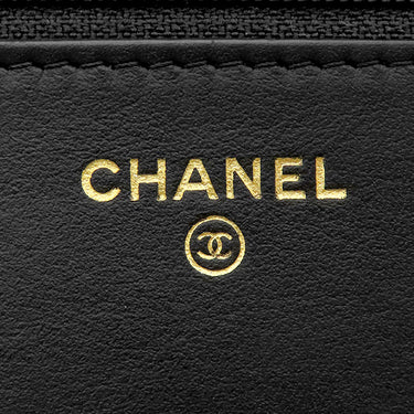 シャネル CHANEL ボーイシャネル ブラック キャビアスキン チェーンウォレット ヴィンテージ金具 黒 チェーンショルダー