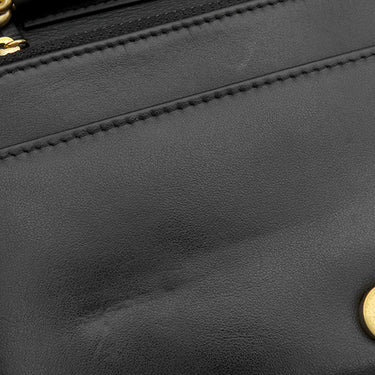 シャネル CHANEL ボーイシャネル ブラック キャビアスキン チェーンウォレット ヴィンテージ金具 黒 チェーンショルダー