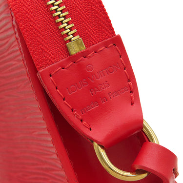 ルイヴィトン LOUIS VUITTON ポシェット アクセソワール M52957 カスティリアンレッド エピレザー アクセサリーポーチ ゴールド金具 赤 ミニバッグ