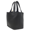 エルメス HERMES ピコタンロック 18 PM ブラック トリヨンクレマンス ハンドバッグ ゴールド金具 黒