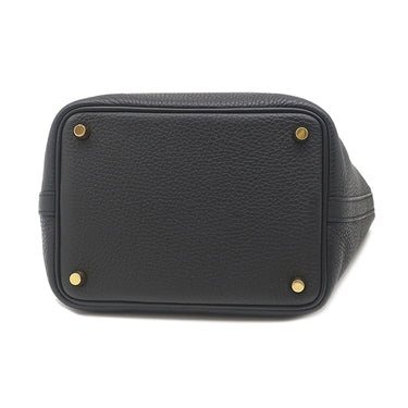 エルメス HERMES ピコタンロック 18 PM ブラック トリヨンクレマンス ハンドバッグ ゴールド金具 黒