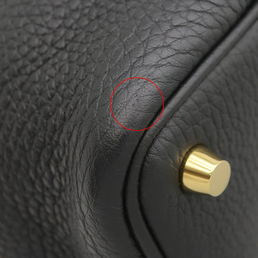 エルメス HERMES ピコタンロック 18 PM ブラック トリヨンクレマンス ハンドバッグ ゴールド金具 黒