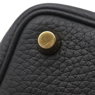 エルメス HERMES ピコタンロック 18 PM ブラック トリヨンクレマンス ハンドバッグ ゴールド金具 黒