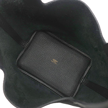 エルメス HERMES ピコタンロック 18 PM ブラック トリヨンクレマンス ハンドバッグ ゴールド金具 黒