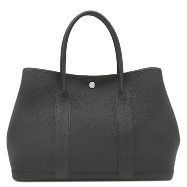 エルメス HERMES ガーデンパーティー PM 36 ブラック ネゴンダ トートバッグ シルバー金具 黒 オールレザー 2025年製