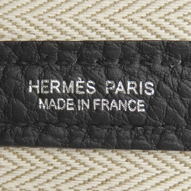 エルメス HERMES ガーデンパーティー PM 36 ブラック ネゴンダ トートバッグ シルバー金具 黒 オールレザー 2025年製