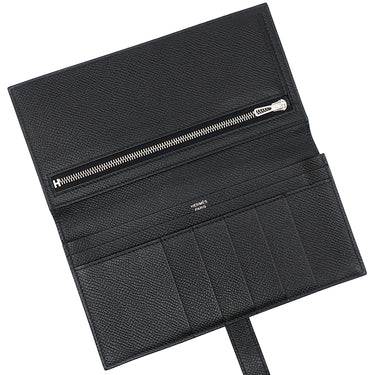 エルメス HERMES ベアンスフレ モノクローム ブラック ヴォーエプソン 長財布 ブラック金具 黒 ソーブラック