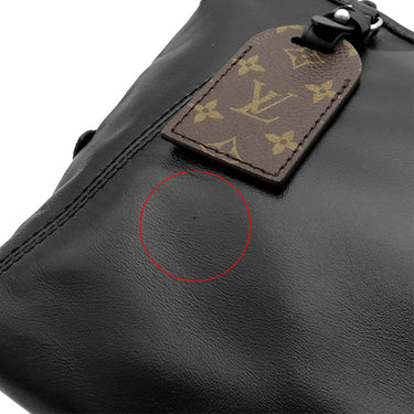 ルイヴィトン LOUIS VUITTON キャリーオール EW M13986 ブラック ラムスキン ショルダーバッグ シルバー金具 黒