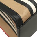 バーバリー BURBERRY ノース サウス ブックトート 8078436 アーカイブベージュ PVC レザー トートバッグ ゴールド金具 ストライプ