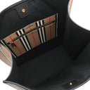 バーバリー BURBERRY ノース サウス ブックトート 8078436 アーカイブベージュ PVC レザー トートバッグ ゴールド金具 ストライプ