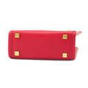 フェンディ FENDI サンシャイン ショッパー ミニ 8BS051 レッド×アイボリー レザー 2WAYバッグ ゴールド金具 ロゴ ショルダー ミニトート