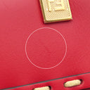 フェンディ FENDI サンシャイン ショッパー ミニ 8BS051 レッド×アイボリー レザー 2WAYバッグ ゴールド金具 ロゴ ショルダー ミニトート
