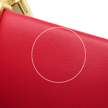 フェンディ FENDI サンシャイン ショッパー ミニ 8BS051 レッド×アイボリー レザー 2WAYバッグ ゴールド金具 ロゴ ショルダー ミニトート