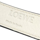 ロエベ LOEWE バスケットバッグ スモール ナチュラル×ホワイト ラフィア カーフ ハンドバッグ シルバー金具 白 アナグラム かごバッグ