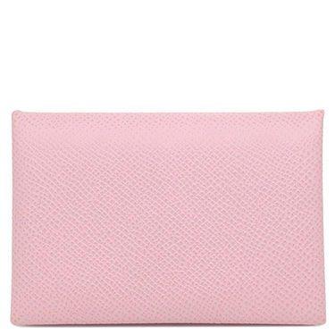 エルメス HERMES カルヴィ モーヴシルベストル ヴォーエプソン カードケース シルバー金具 カード入れ 名刺入れ 二つ折り