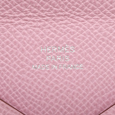 エルメス HERMES カルヴィ モーヴシルベストル ヴォーエプソン カードケース シルバー金具 カード入れ 名刺入れ 二つ折り