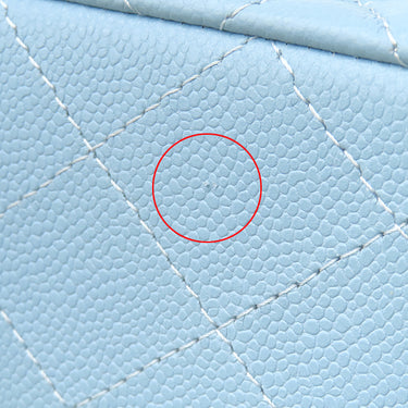 シャネル CHANEL マトラッセ23 ダブルフラップ A01113 ライトブルー キャビアスキン ショルダーバッグ ゴールド金具 チェーンショルダー