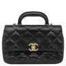 シャネル CHANEL マトラッセ 24 トップハンドル AS4544 ブラック レザー 2WAYバッグ ゴールド金具 黒 ハンドバッグ