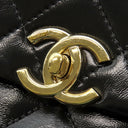 シャネル CHANEL マトラッセ 24 トップハンドル AS4544 ブラック レザー 2WAYバッグ ゴールド金具 黒 ハンドバッグ