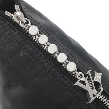 ルイヴィトン LOUIS VUITTON バガボンド ホーボー M13986 ブラック カーフ ショルダーバッグ マットシルバー金具 黒 LVロゴ×レザー