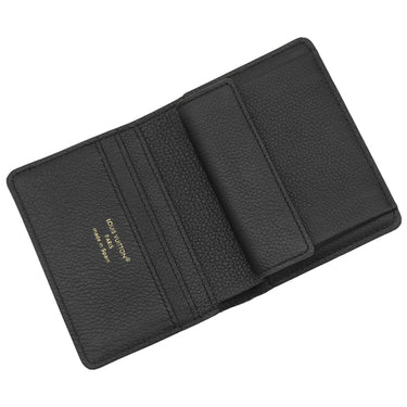 ルイヴィトン LOUIS VUITTON ポルトフォイユ ロウキー コンパクト M12408 ノワール レザー 三つ折り財布 マットゴールド金具 パドロックモチーフ 小銭入れ
