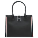 クリスチャンルブタン Christian Louboutin ナストロルビ トート 1245125 ブラック×レッド×ホワイト レザー トートバッグ シルバー金具 黒 赤 白 グログランリボン