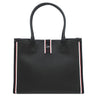 クリスチャンルブタン Christian Louboutin ナストロルビ トート 1245125 ブラック×レッド×ホワイト レザー トートバッグ シルバー金具 黒 赤 白 グログランリボン