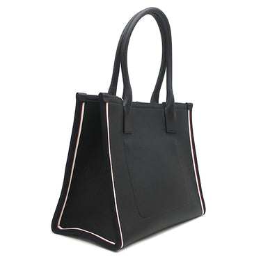 クリスチャンルブタン Christian Louboutin ナストロルビ トート 1245125 ブラック×レッド×ホワイト レザー トートバッグ シルバー金具 黒 赤 白 グログランリボン