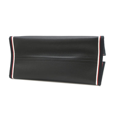 クリスチャンルブタン Christian Louboutin ナストロルビ トート 1245125 ブラック×レッド×ホワイト レザー トートバッグ シルバー金具 黒 赤 白 グログランリボン