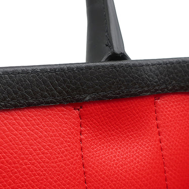 クリスチャンルブタン Christian Louboutin ナストロルビ トート 1245125 ブラック×レッド×ホワイト レザー トートバッグ シルバー金具 黒 赤 白 グログランリボン