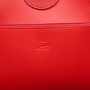 クリスチャンルブタン Christian Louboutin ナストロルビ トート 1245125 ブラック×レッド×ホワイト レザー トートバッグ シルバー金具 黒 赤 白 グログランリボン