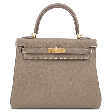 エルメス HERMES ケリー25 内縫い エトゥープ トゴ 2WAYバッグ ゴールド金具 新品 未使用 グレージュ ハンドバッグ ショルダー 2026年製