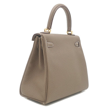 エルメス HERMES ケリー25 内縫い エトゥープ トゴ 2WAYバッグ ゴールド金具 新品 未使用 グレージュ ハンドバッグ ショルダー 2026年製