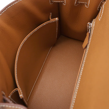 エルメス HERMES ケリー25 外縫い ゴールド ヴォーエプソン 2WAYバッグ シルバー金具 新品 未使用 茶 2026年製