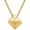 ルイヴィトン LOUIS VUITTON LV キューブ M04129 ゴールド GP ラインストーン ネックレス LVサークル ラインストーン