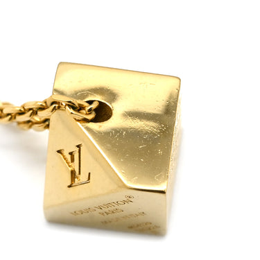 ルイヴィトン LOUIS VUITTON LV キューブ M04129 ゴールド GP ラインストーン ネックレス LVサークル ラインストーン