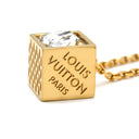 ルイヴィトン LOUIS VUITTON LV キューブ M04129 ゴールド GP ラインストーン ネックレス LVサークル ラインストーン