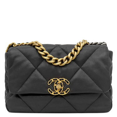 シャネル CHANEL シャネル 19 チェーンショルダー AS1160 ブラック ラムスキン ショルダーバッグ ゴールド金具 黒 ココマーク