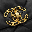 シャネル CHANEL シャネル 19 チェーンショルダー AS1160 ブラック ラムスキン ショルダーバッグ ゴールド金具 黒 ココマーク