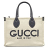 グッチ GUCCI リド プリント ミニトート 772144 アイボリー×ネイビー キャンバス レザー 2WAYバッグ シルバー金具 ロゴ トート ショルダー 日本限定