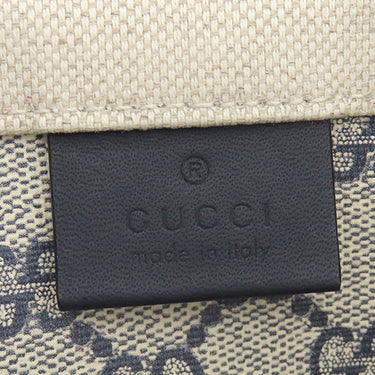 グッチ GUCCI リド プリント ミニトート 772144 アイボリー×ネイビー キャンバス レザー 2WAYバッグ シルバー金具 ロゴ トート ショルダー 日本限定