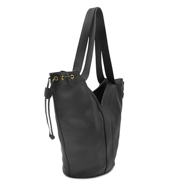 サンローラン SAINT LAURENT Y ホーボー 833160 ブラック レザー トートバッグ ゴールド金具 黒 Yバッグ トート