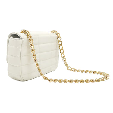 セリーヌ CELINE マトラッセ モノクローム 111273EYD.01HT ホワイト レザー ショルダーバッグ ゴールド金具 白 ロゴ チェーンショルダー チェーンバッグ