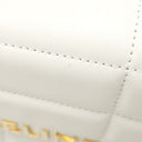 セリーヌ CELINE マトラッセ モノクローム 111273EYD.01HT ホワイト レザー ショルダーバッグ ゴールド金具 白 ロゴ チェーンショルダー チェーンバッグ