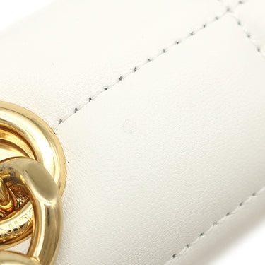 セリーヌ CELINE マトラッセ モノクローム 111273EYD.01HT ホワイト レザー ショルダーバッグ ゴールド金具 白 ロゴ チェーンショルダー チェーンバッグ