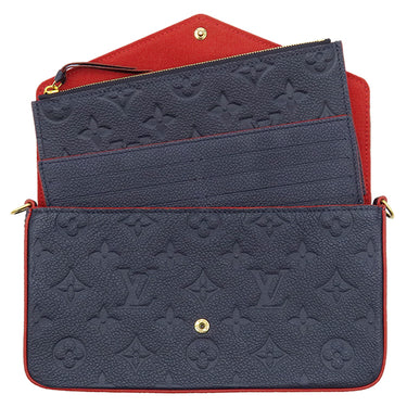 ルイヴィトン LOUIS VUITTON ポシェット フェリシー M64099 マリーヌ ルージュ モノグラムアンプラント チェーンウォレット ゴールド金具 チェーンショルダー