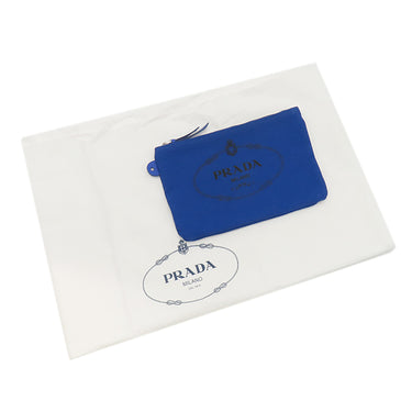 プラダ PRADA カナパ プレックス クリアバッグ 1BG166 クリア×ブルー ビニール キャンバス レザー トートバッグ シルバー金具 ロゴ ビニールバッグ トート