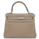 エルメス HERMES ケリー28 内縫い エトゥープ トゴ 2WAYバッグ シルバー金具 グレージュ ハンドバッグ ショルダー